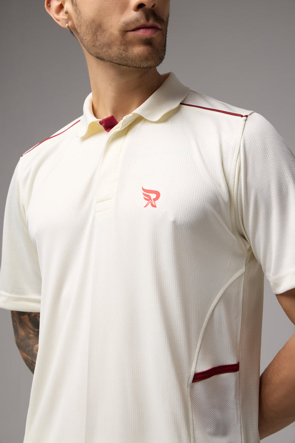 ACTIVE TECH CricketOff Whites Tshirt (Half Sleeve)