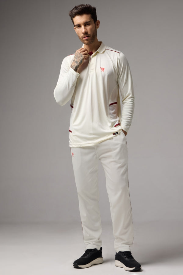 ACTIVE TECH CricketOff Whites Tshirt (Full Sleeve)