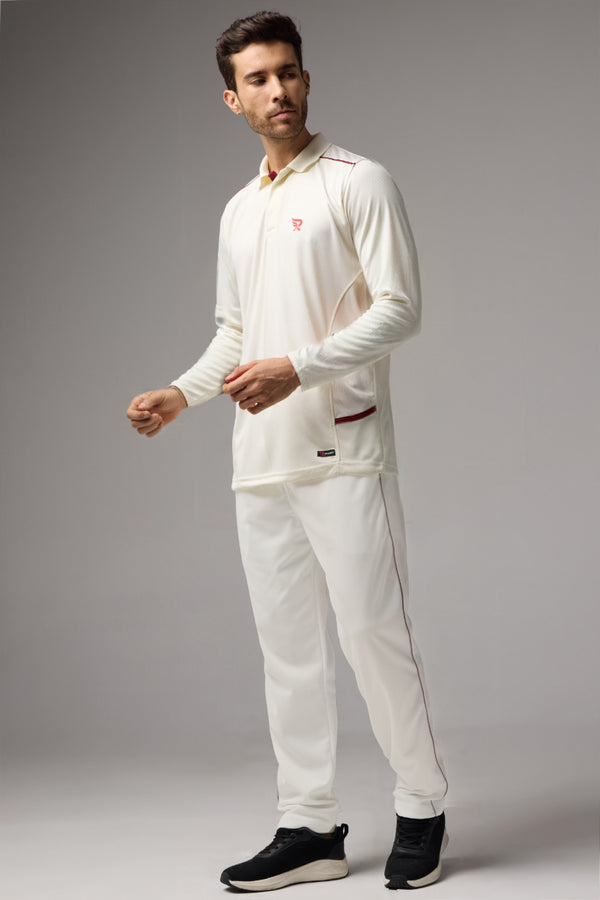 ACTIVE TECH CricketOff Whites Tshirt (Full Sleeve)