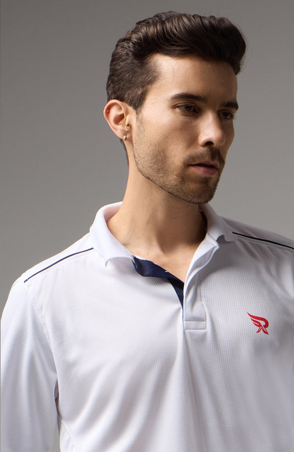 ACTIVE TECH Whites Cricket Tshirt (Half Sleeve)