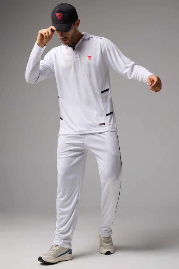 ACTIVE TECH Whites Cricket Tshirt (Full Sleeve)